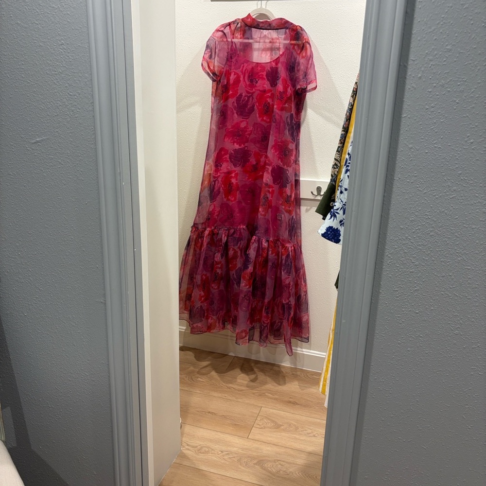 STAUD Fuchsia Pink Floral Maxi Dress - Picture 4 of 6